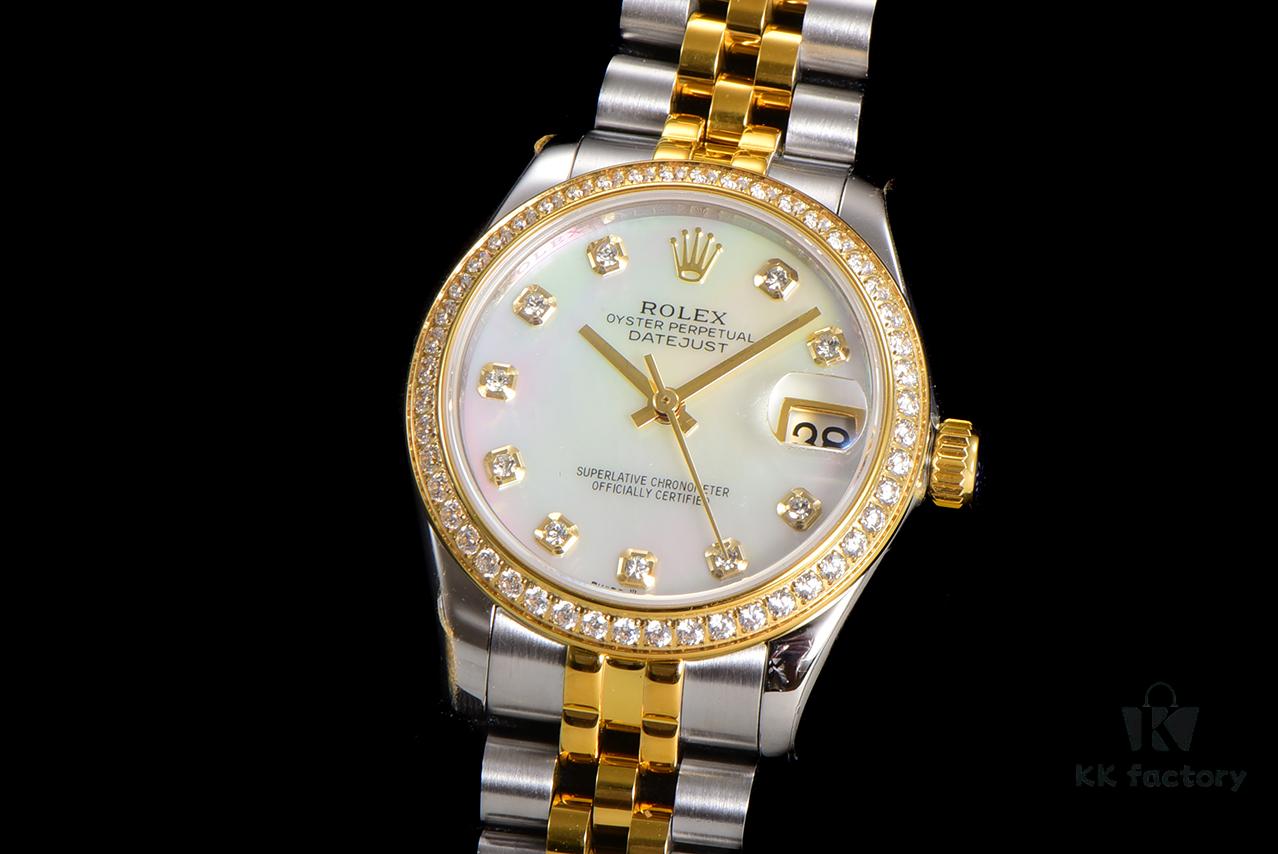 N2 Premium Affordable Oyster Perpetual Datejust 31 Series with Exclusive Classic Full Diamond Bezel
