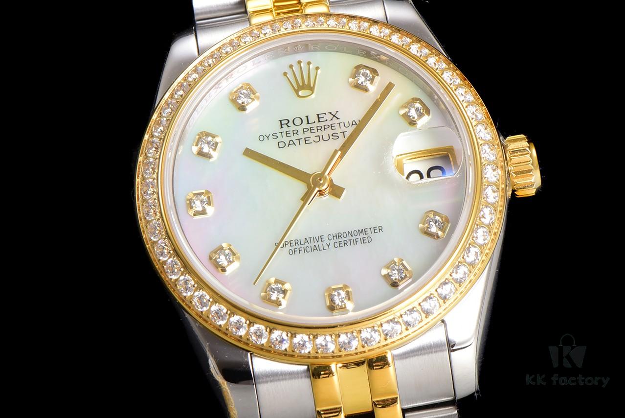 N2 Premium Affordable Oyster Perpetual Datejust 31 Series with Exclusive Classic Full Diamond Bezel