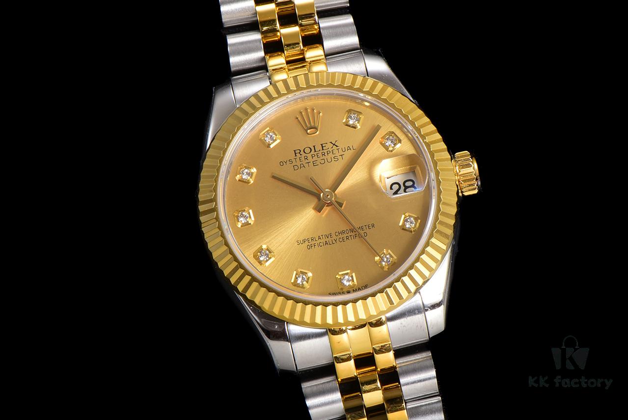 N2 Premium【Affordable Price】Oyster Perpetual Datejust 31 Series with Exclusive Classic Full Diamond Bezel