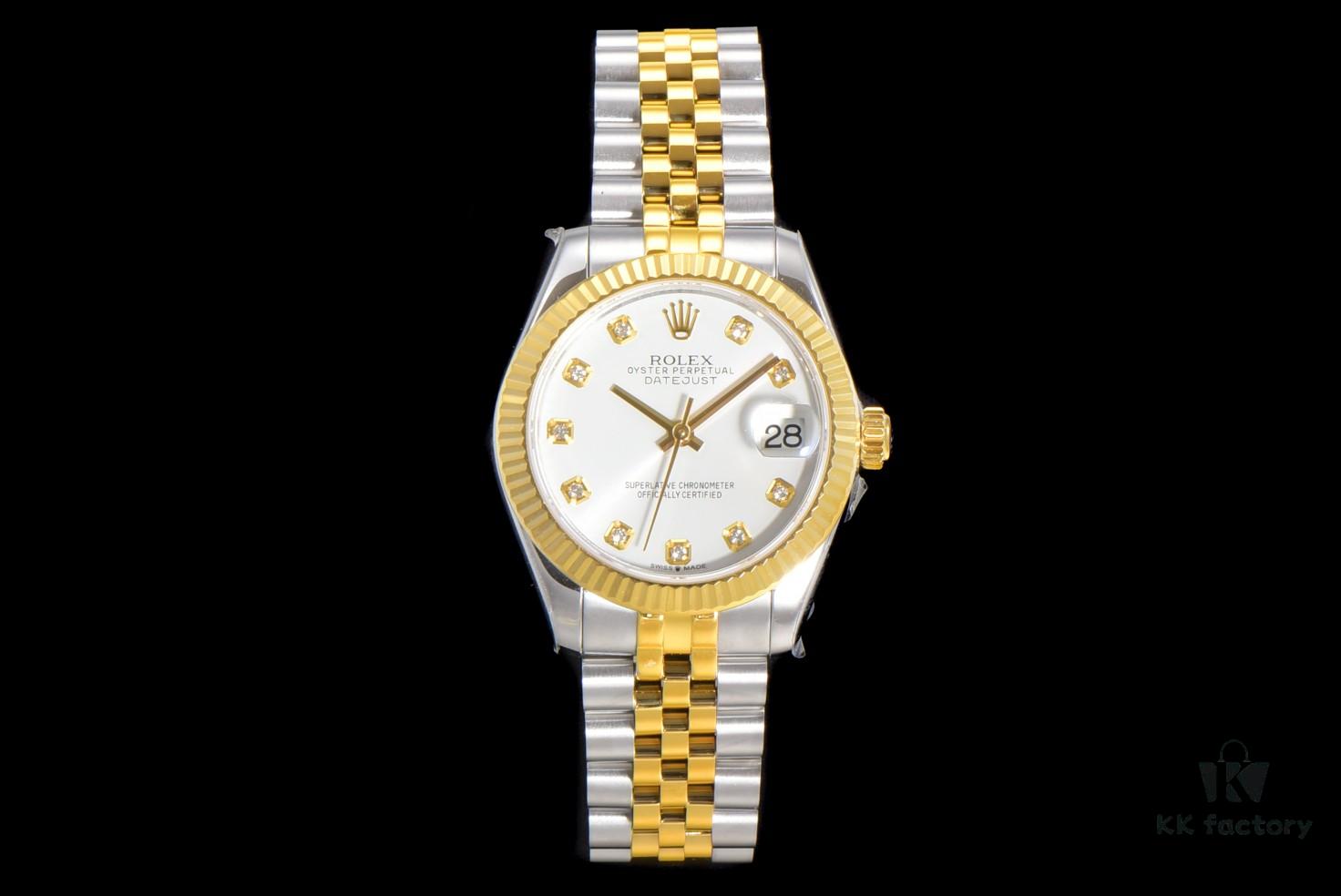 N2 Premium【Affordable Price】Oyster Perpetual Datejust 31 Series with Exclusive Classic Full Diamond Bezel