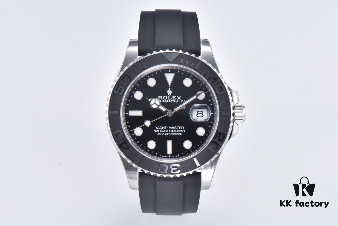 Clean Factory Rolex Yacht-Master 42mm 226659 Platinum Model with 3235 Movement and Black Cerachrom Bezel with Special Texture