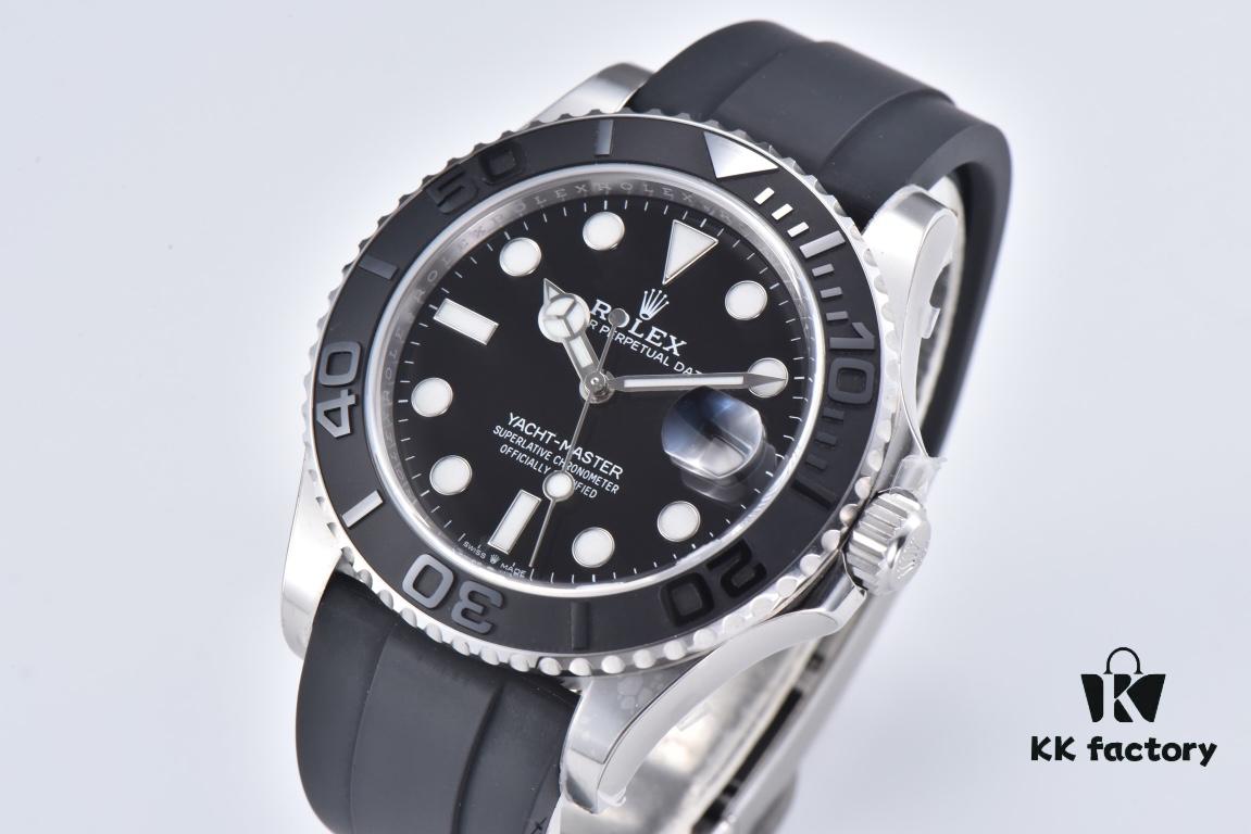 Clean Factory Rolex Yacht-Master 42mm 226659 Platinum Model with 3235 Movement and Black Cerachrom Bezel with Special Texture
