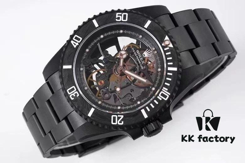 VR Factory Masterpiece! Radically Modified Rolex Submariner – The Divine Warrior from the Sky! Fully Skeletonized with Carbon Fiber Bezel