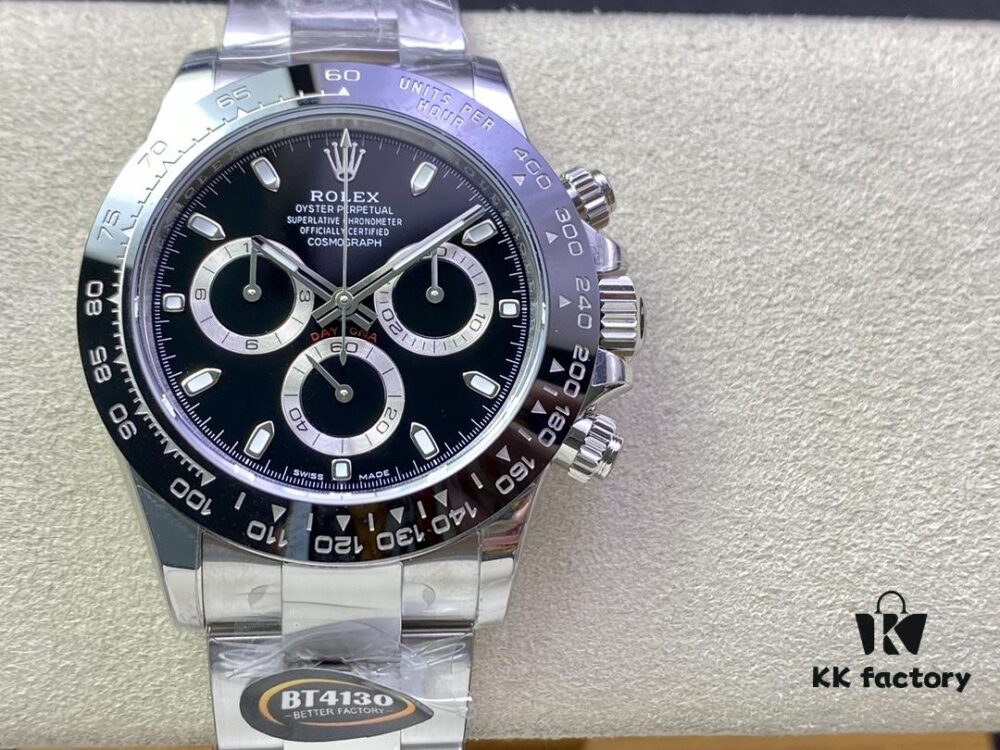 BT Factory (Better Factory) Daytona Configuration List: Model 116500, 40mm, 4130 Movement, Ceramic Bezel with Platinum Coating, Sapphire Crystal, 100m Waterproof
