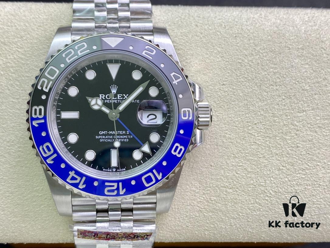 Heavyweight New Release from Clean Factory: C Factory Rolex GMT-Master II with Black and Blue Bezel, Crown at 6 o'clock Position, Known as Batman