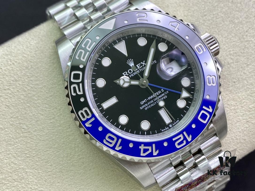 Heavyweight New Release from Clean Factory: C Factory Rolex GMT-Master II with Black and Blue Bezel, Crown at 6 o'clock Position, Known as Batman