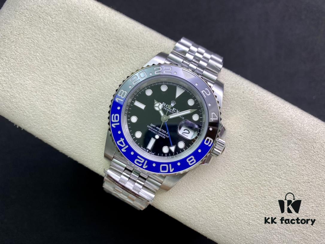 Heavyweight New Release from Clean Factory: C Factory Rolex GMT-Master II with Black and Blue Bezel, Crown at 6 o'clock Position, Known as Batman