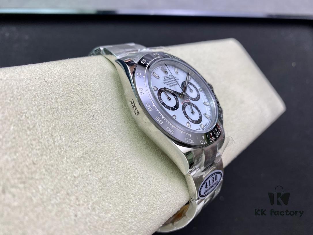 Clean Factory Rolex Daytona with 904L Steel, 4130 Movement, AR Coated Sapphire Crystal and Authentic White Dial