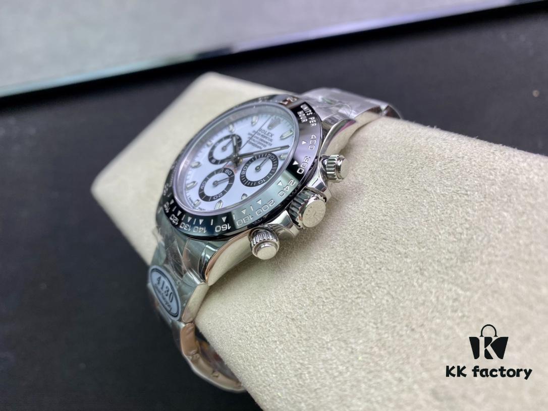 Clean Factory Rolex Daytona with 904L Steel, 4130 Movement, AR Coated Sapphire Crystal and Authentic White Dial