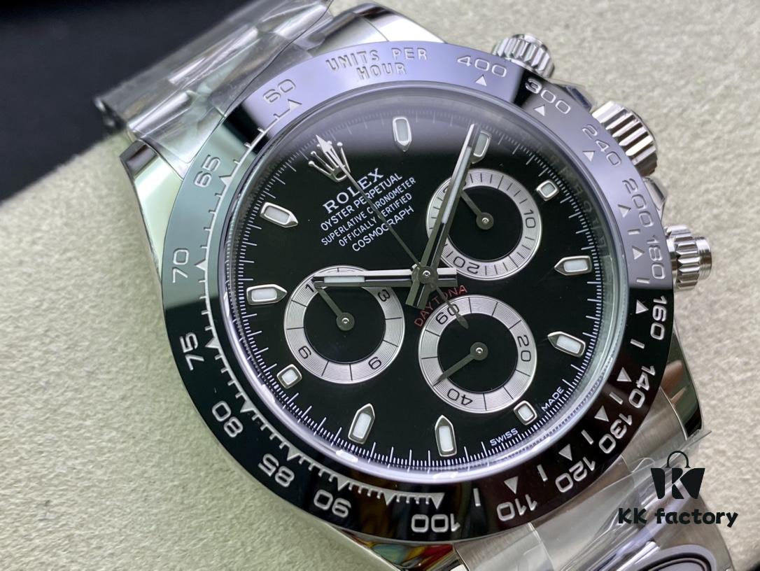Clean Factory C-Factory Rolex Daytona, 904L Steel, Caliber 4130 Movement, AR Coated Bracelet, Pure White Dial, Clean Ceramic Bezel