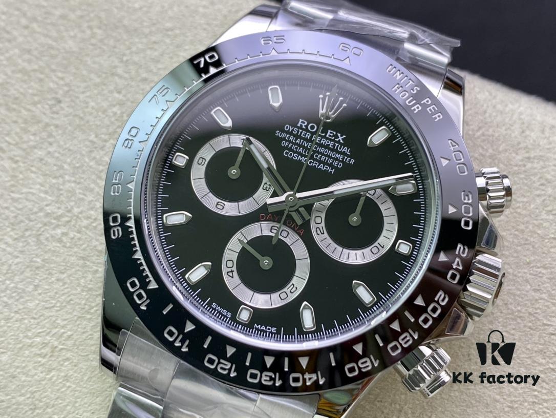 Clean Factory C-Factory Rolex Daytona, 904L Steel, Caliber 4130 Movement, AR Coated Bracelet, Pure White Dial, Clean Ceramic Bezel