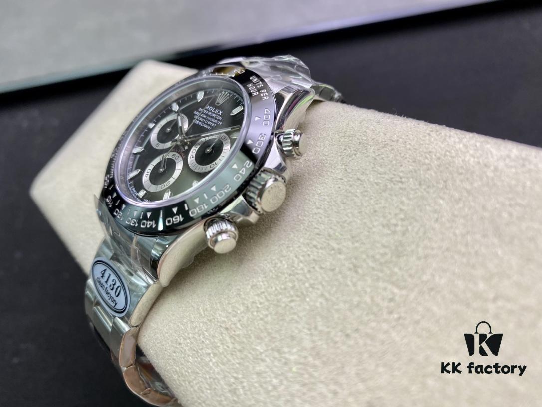 Clean Factory C-Factory Rolex Daytona, 904L Steel, Caliber 4130 Movement, AR Coated Bracelet, Pure White Dial, Clean Ceramic Bezel
