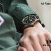 AI Factory Masterpiece: The World's First Bronze Spitfire Jet Fighter Watch with Fiery Impact, Olive Green Dial