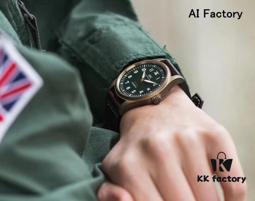 AI Factory Masterpiece: The World's First Bronze Spitfire Jet Fighter Watch with Fiery Impact, Olive Green Dial