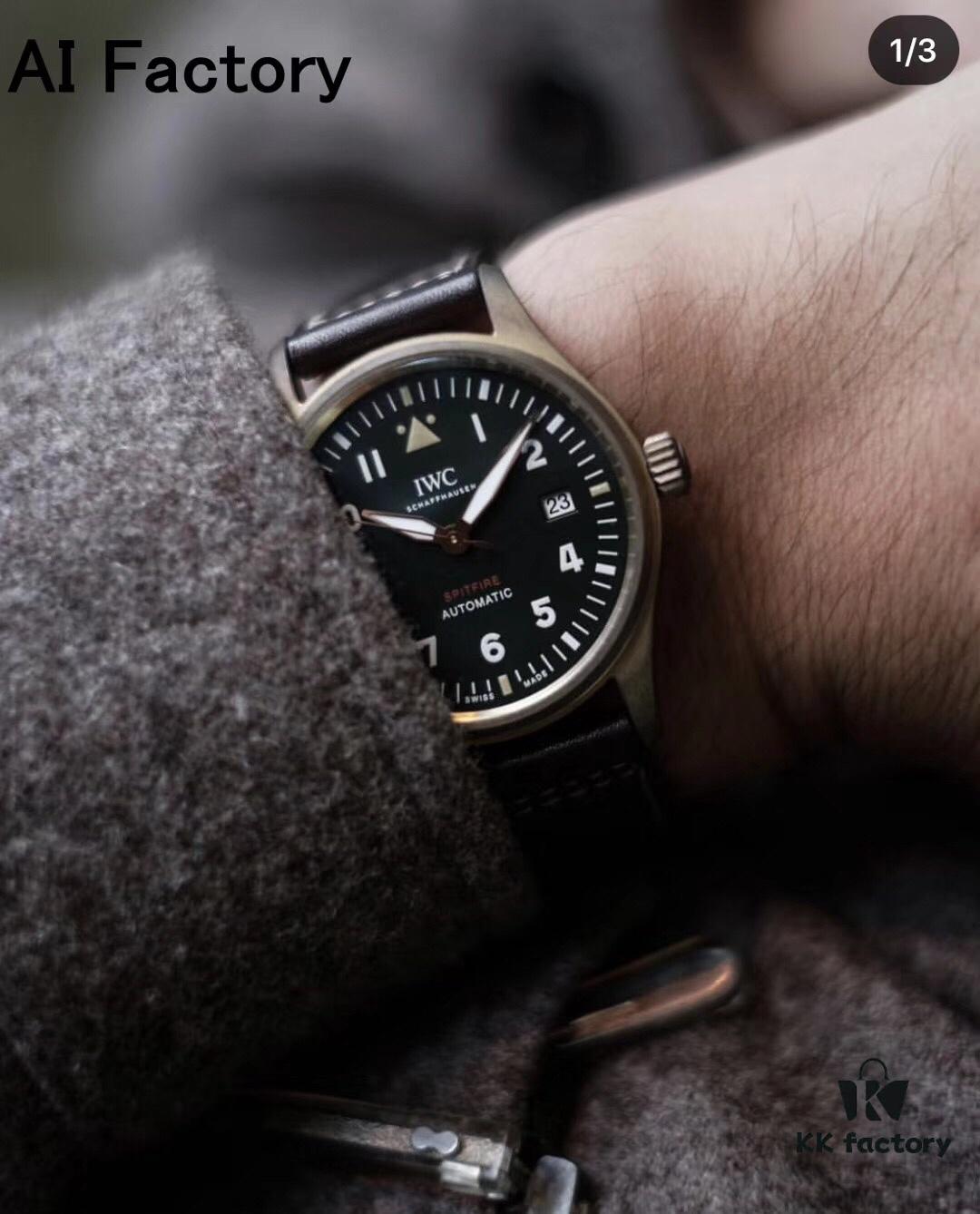 AI Factory Masterpiece: The World's First Bronze Spitfire Jet Fighter Watch with Fiery Impact, Olive Green Dial
