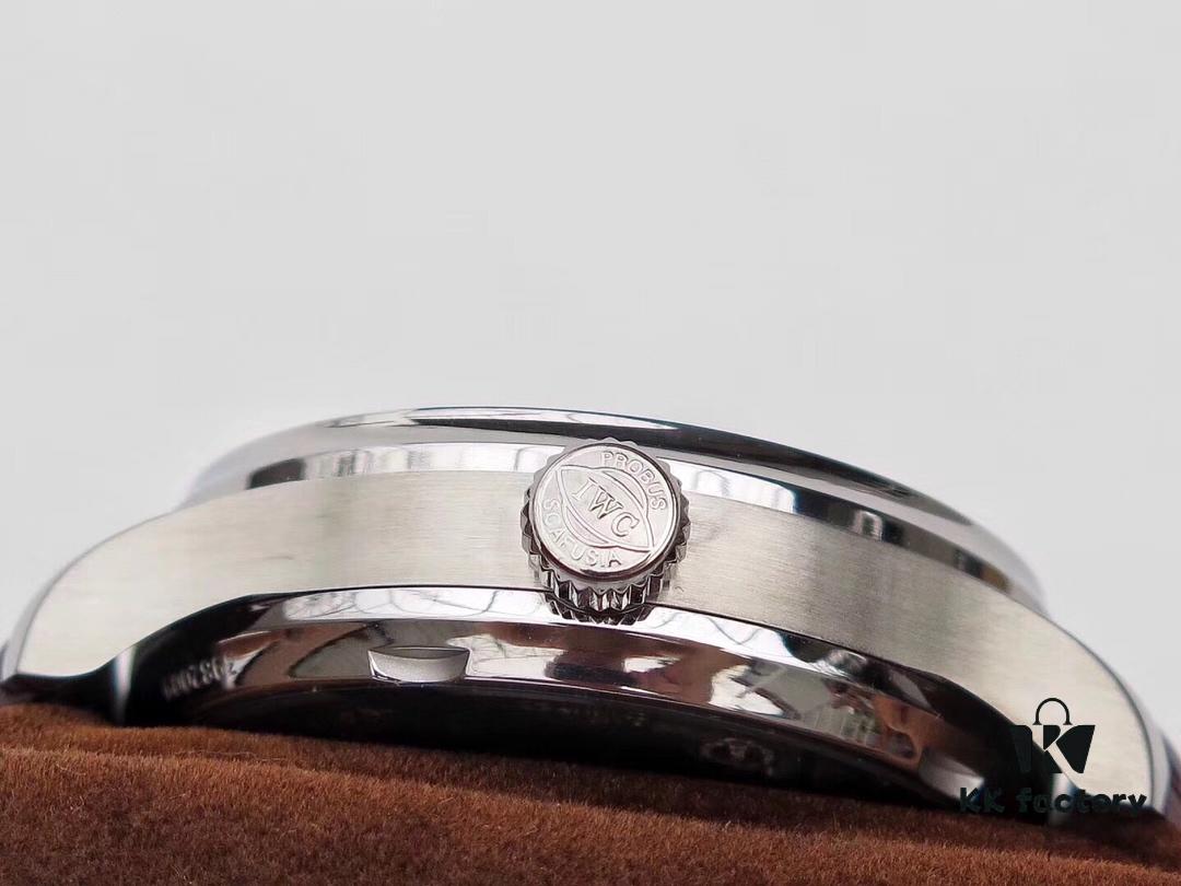 Z.F. Production. Latest Movement, IWC Portuguese Series 7-Day Automatic Mechanical Watch with Small Seconds, Power Reserve Indicator, Sapphire Crystal, Leather Strap, 42mm