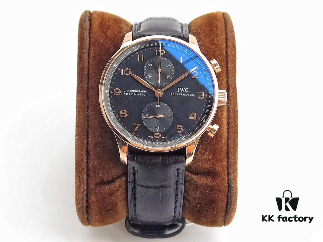 ZF Edition IWC Portuguese Chronograph Ultra-Thin Upgraded Version! Perfect Match to Genuine in Case Thickness, Best Version on Market! 40.9×12.3mm, Refurbished A79350 Automatic Mechanical Chronograph Movement, 316 Stainless Steel Case, Sapphire Crystal, Calfskin Strap, Original Folding Clasp