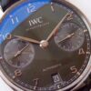 AZ Product IWC Portuguese Series 7-Day Automatic V5 Version with CAL.51011 Self-Winding Mechanical Movement Independent Small Seconds True Power Reserve Indicator Sapphire Crystal Leather Strap