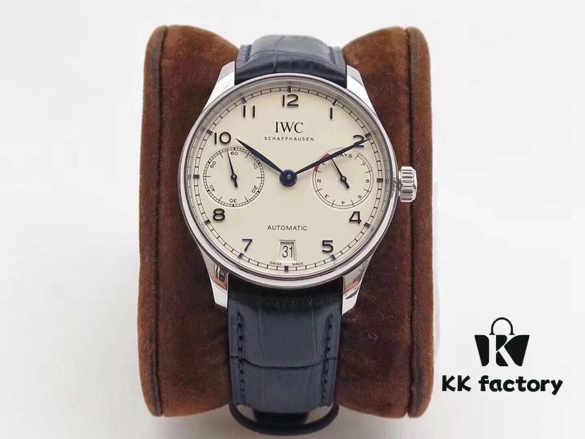 ZF Bestseller! Portuguese 7 - IWC Portugieser Series, 7-Day Automatic Mechanical Movement with Small Seconds and Power Reserve Indicator, Sapphire Crystal, Leather Strap, 42mm