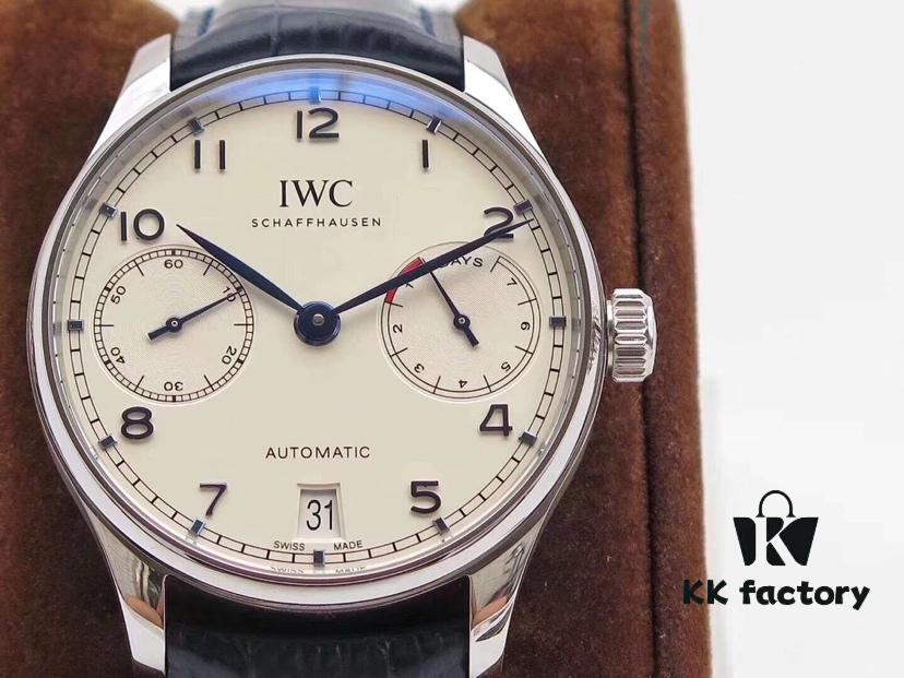 ZF Bestseller! Portuguese 7 - IWC Portugieser Series, 7-Day Automatic Mechanical Movement with Small Seconds and Power Reserve Indicator, Sapphire Crystal, Leather Strap, 42mm