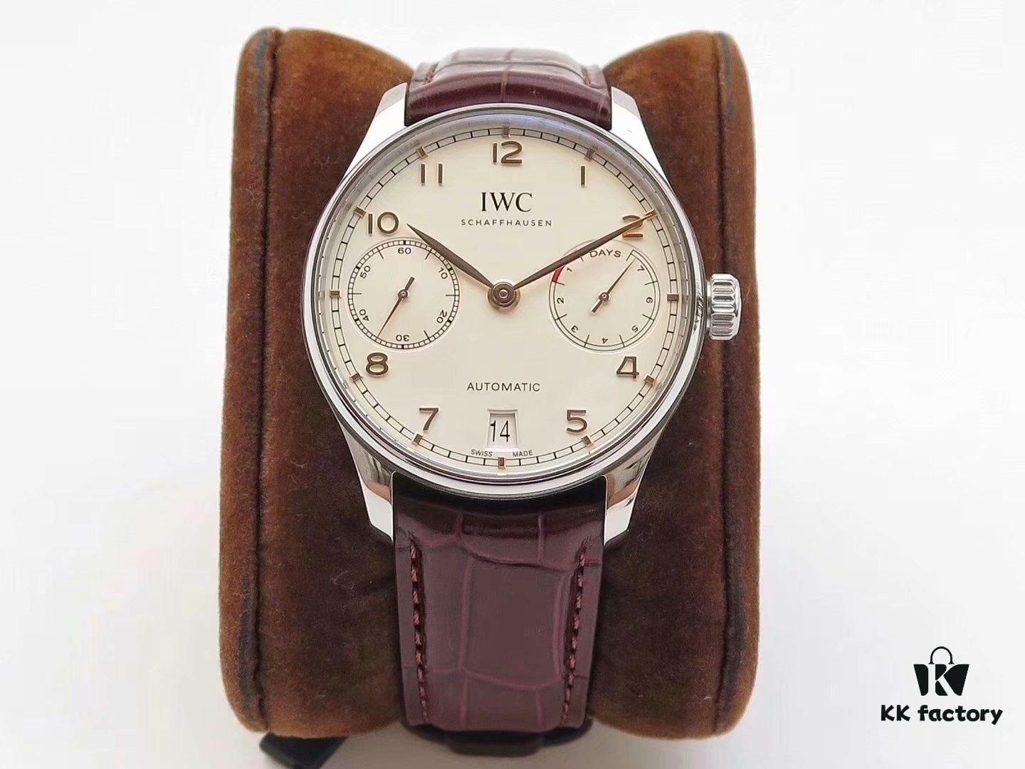 Arrival ZF Production. Latest Movement, IWC Portuguese Series 7-Day Automatic Mechanical Movement with Independent Small Seconds, Genuine Power Reserve Indicator, Sapphire Crystal, 42mm Leather Strap