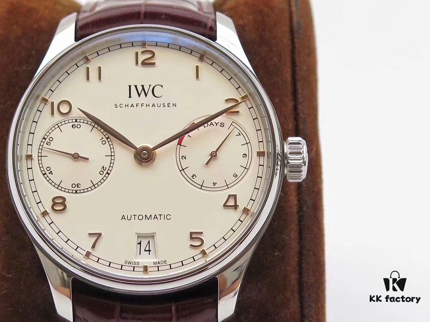 Arrival ZF Production. Latest Movement, IWC Portuguese Series 7-Day Automatic Mechanical Movement with Independent Small Seconds, Genuine Power Reserve Indicator, Sapphire Crystal, 42mm Leather Strap