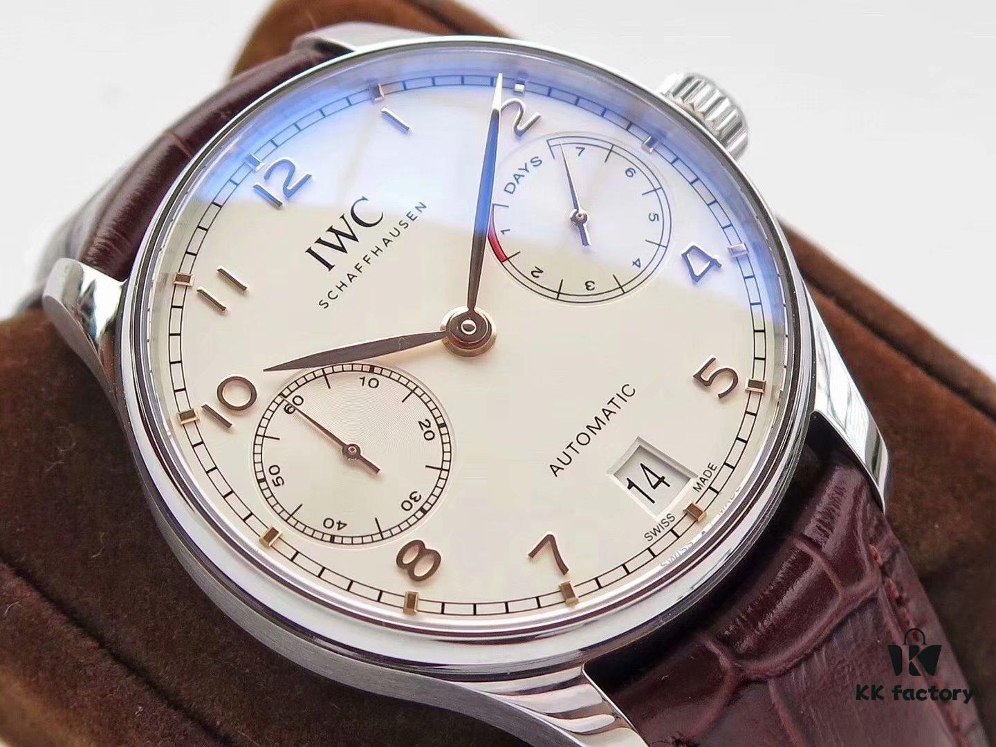 Arrival ZF Production. Latest Movement, IWC Portuguese Series 7-Day Automatic Mechanical Movement with Independent Small Seconds, Genuine Power Reserve Indicator, Sapphire Crystal, 42mm Leather Strap