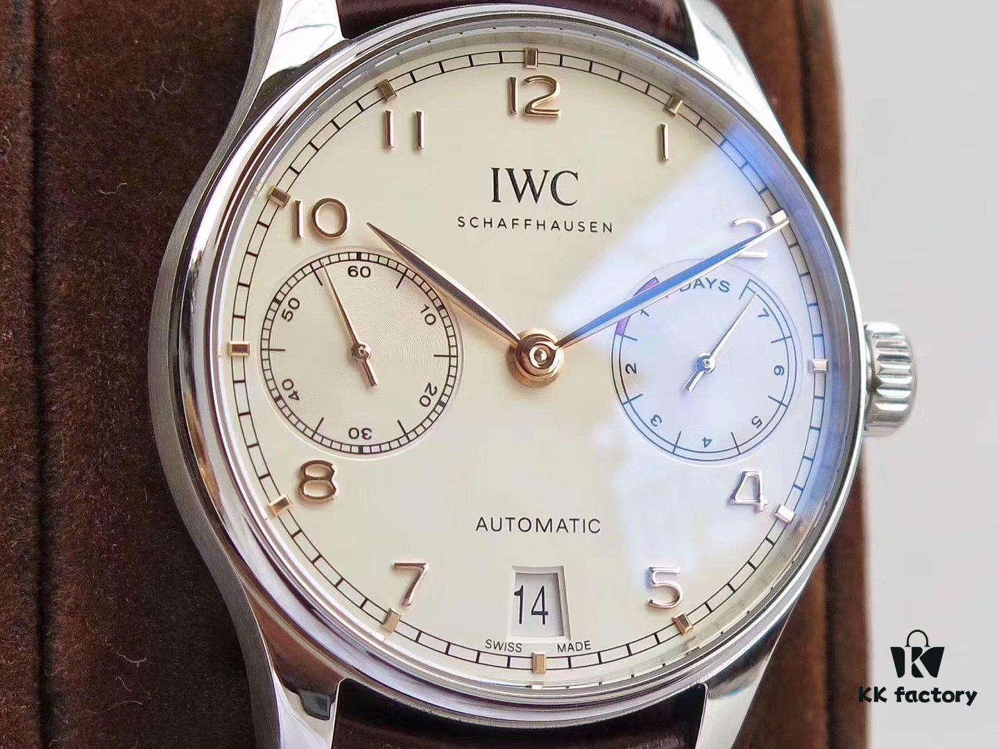 Arrival ZF Production. Latest Movement, IWC Portuguese Series 7-Day Automatic Mechanical Movement with Independent Small Seconds, Genuine Power Reserve Indicator, Sapphire Crystal, 42mm Leather Strap