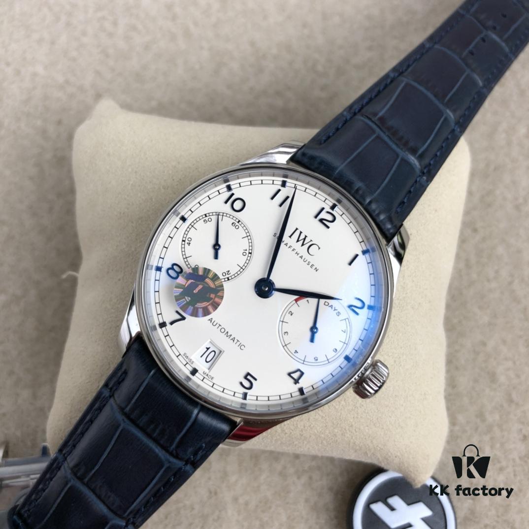 ZF Bestseller! Portuguese 7 IWC Portugieser Series 7-Day Automatic Mechanical Movement with Small Seconds, True Power Reserve Indicator, Sapphire Crystal, Leather Strap 42mm