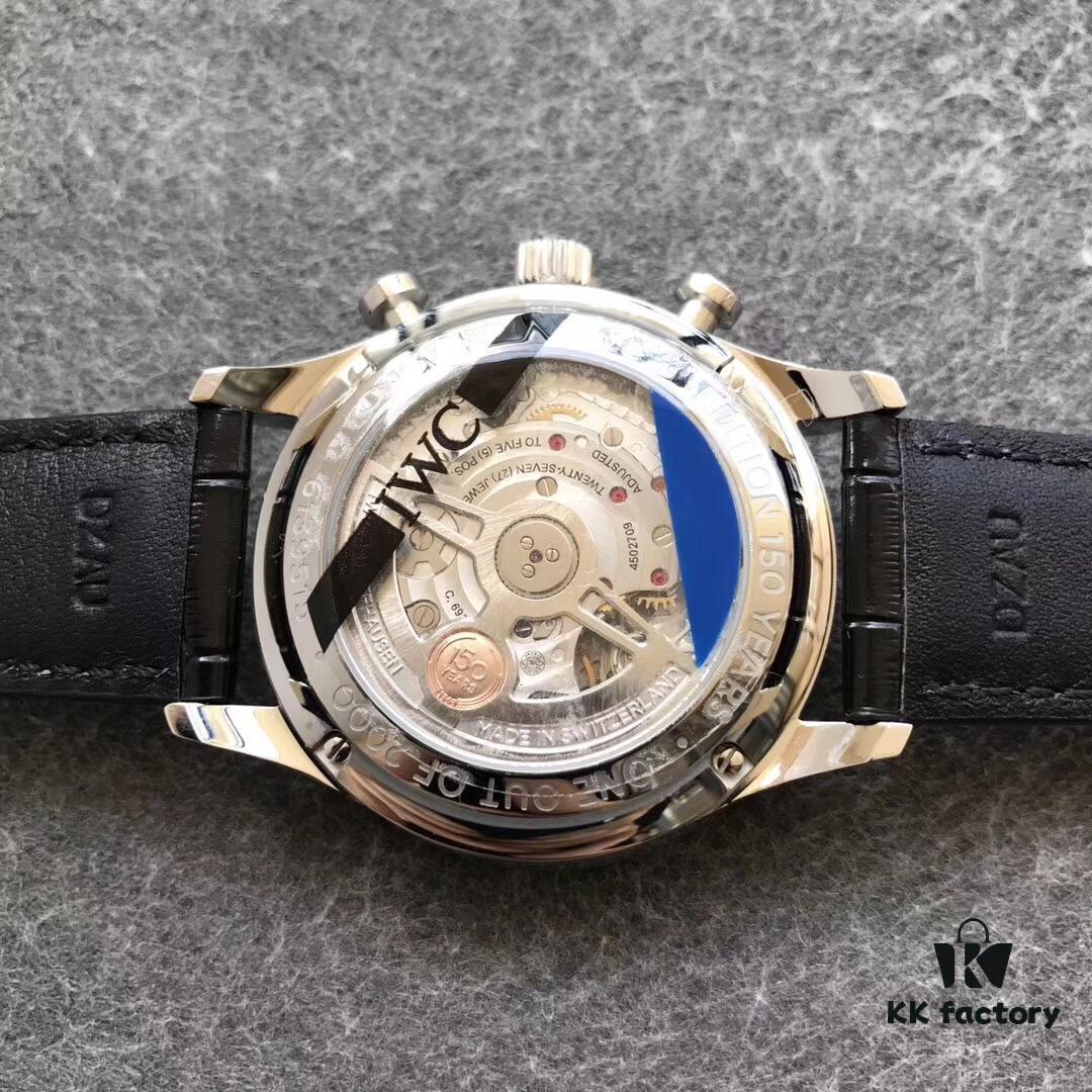 ZF Presents the IWC Portuguese 150th Anniversary Edition - Back Transparent Commemorative Chronograph, Perfectly Recreated with Stunning Precision