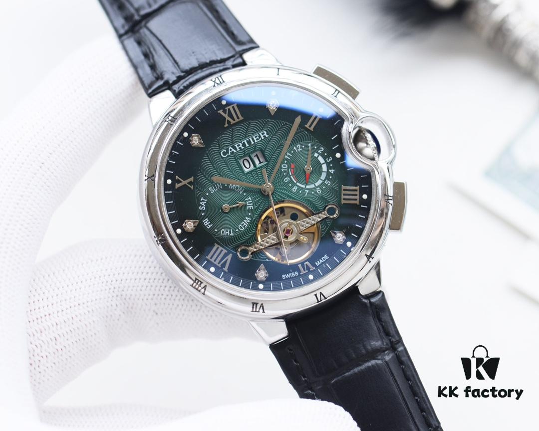 Cartier - Men's Luxury Watch with 316L Stainless Steel Case, Automatic Mechanical Movement, and Mineral Anti-Scratch Glass