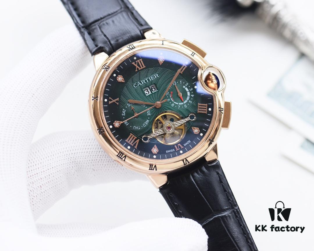 Cartier - Men's Luxury Watch with 316L Stainless Steel Case, Automatic Mechanical Movement, and Mineral Anti-Scratch Glass