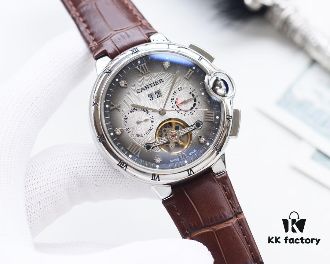 Cartier - Men's Luxury Watch with 316L Stainless Steel Case, Automatic Mechanical Movement, and Mineral Anti-Scratch Glass