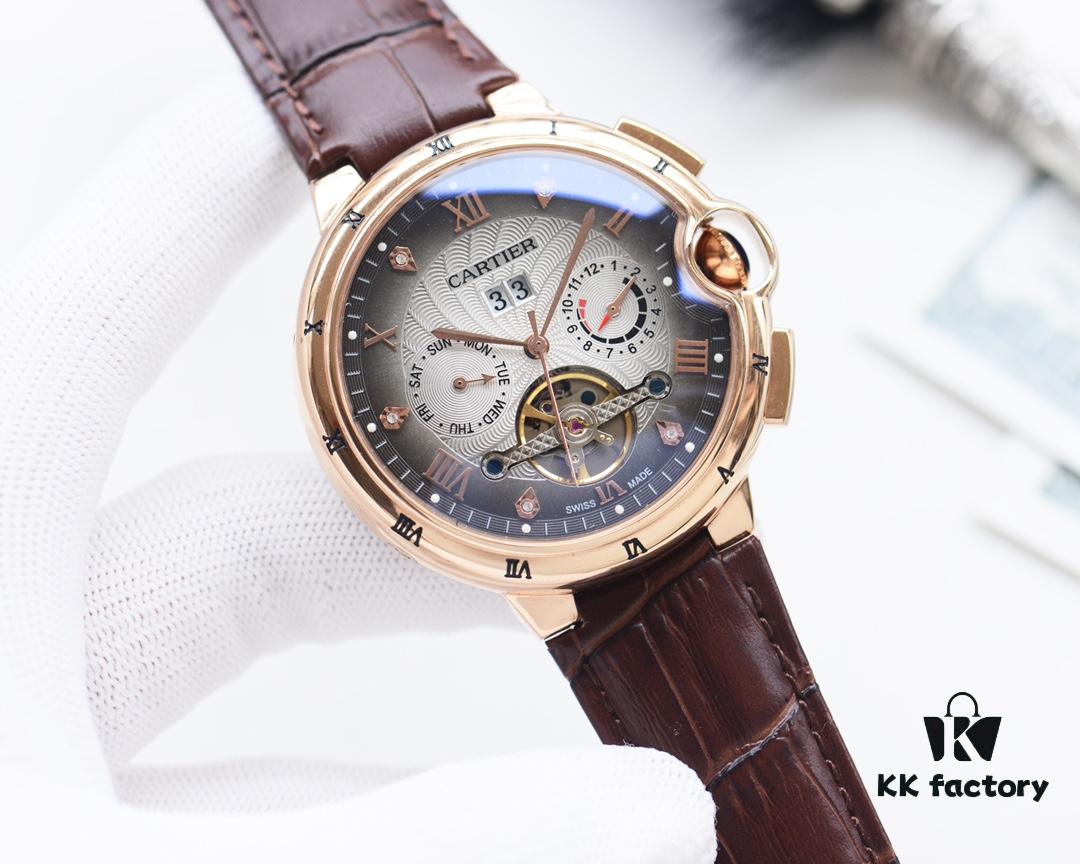 Cartier - Men's Luxury Watch with 316L Stainless Steel Case, Automatic Mechanical Movement, and Mineral Anti-Scratch Glass