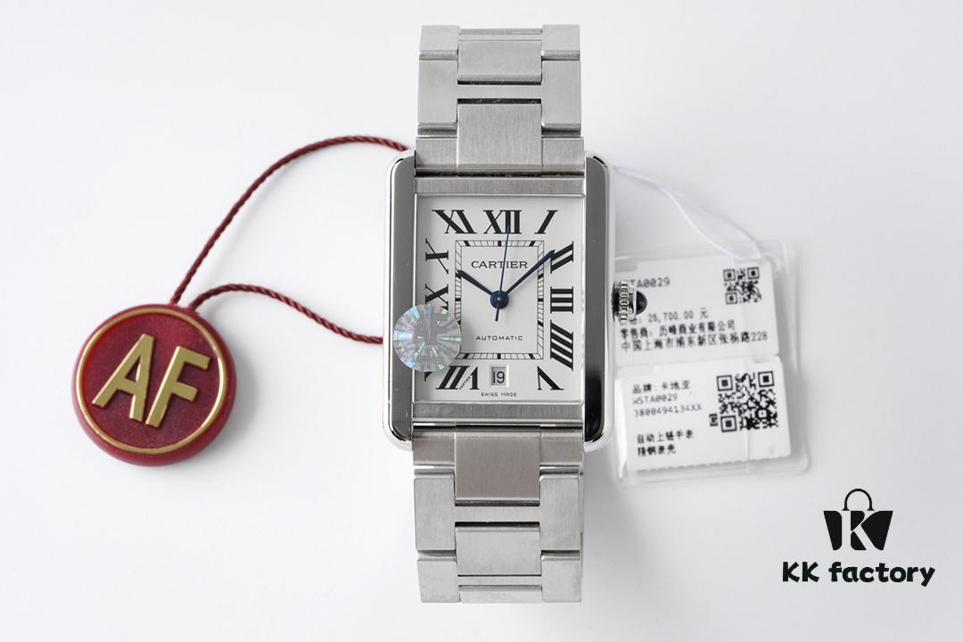 AF's Most Beautiful Tank Series Watch! Masterpiece Cartier Grand Tank W5200028 Mechanical Watch, Exquisitely Showcasing the Aesthetics of Square Design, Majestic and Powerful, Simple Yet Bold, Highlighting the Gentleman's Composed Style