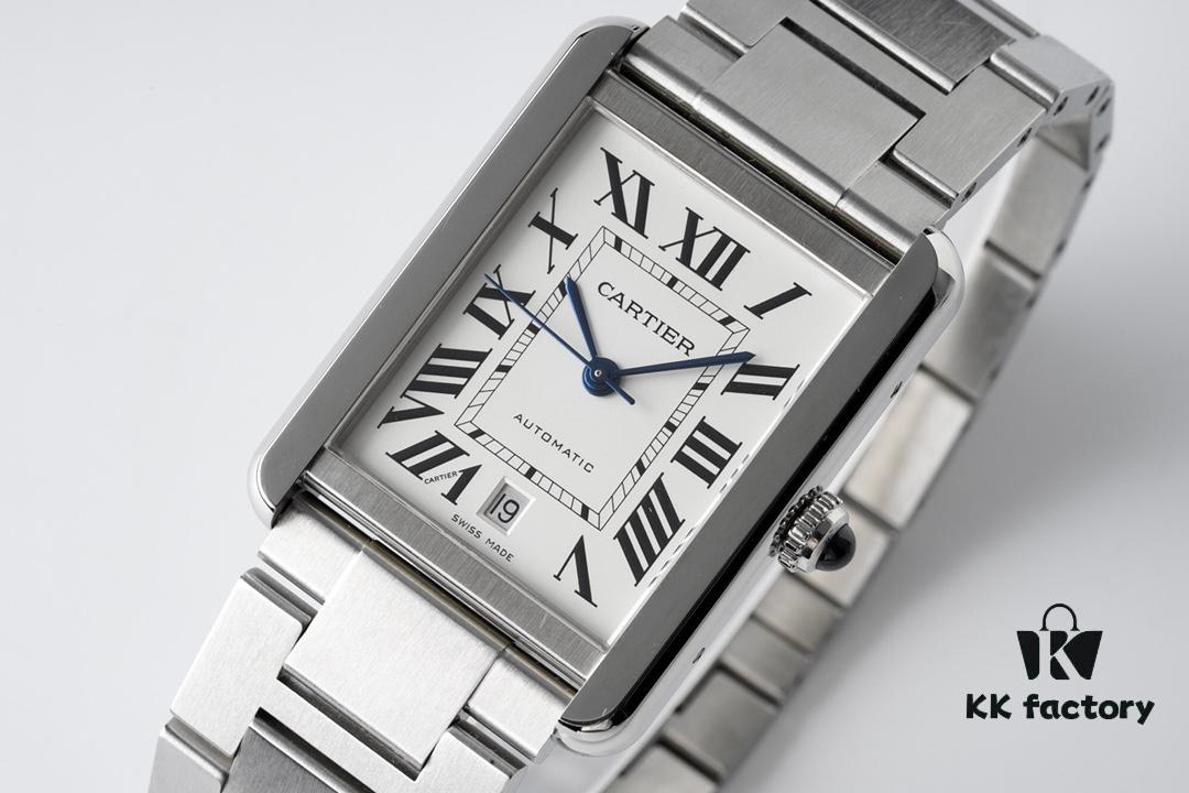 AF's Most Beautiful Tank Series Watch! Masterpiece Cartier Grand Tank W5200028 Mechanical Watch, Exquisitely Showcasing the Aesthetics of Square Design, Majestic and Powerful, Simple Yet Bold, Highlighting the Gentleman's Composed Style