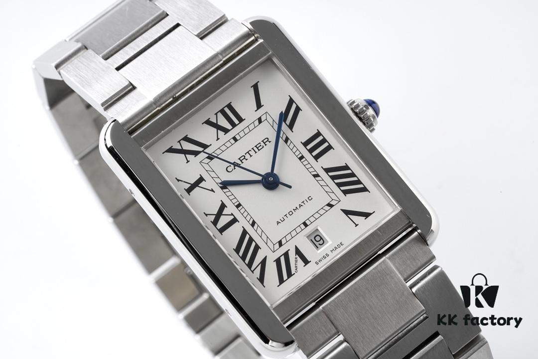 AF's Most Beautiful Tank Series Watch! Masterpiece Cartier Grand Tank W5200028 Mechanical Watch, Exquisitely Showcasing the Aesthetics of Square Design, Majestic and Powerful, Simple Yet Bold, Highlighting the Gentleman's Composed Style