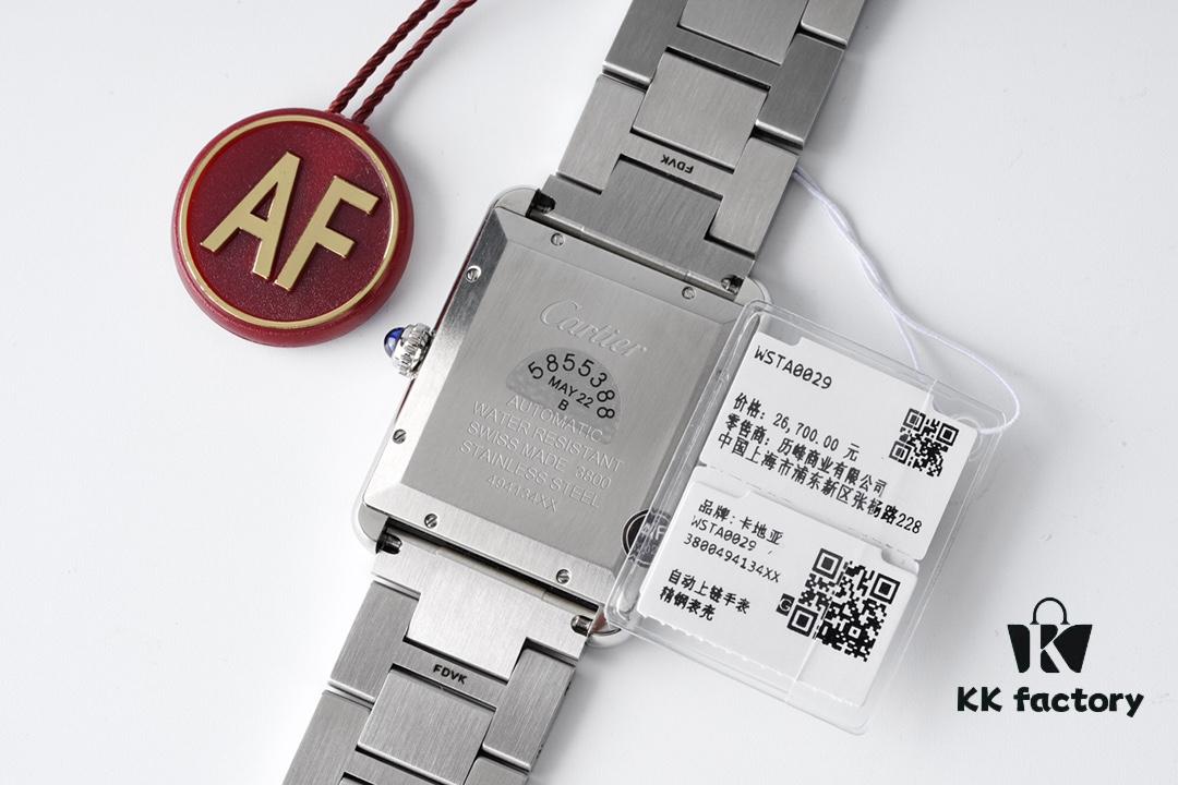 AF's Most Beautiful Tank Series Watch! Masterpiece Cartier Grand Tank W5200028 Mechanical Watch, Exquisitely Showcasing the Aesthetics of Square Design, Majestic and Powerful, Simple Yet Bold, Highlighting the Gentleman's Composed Style