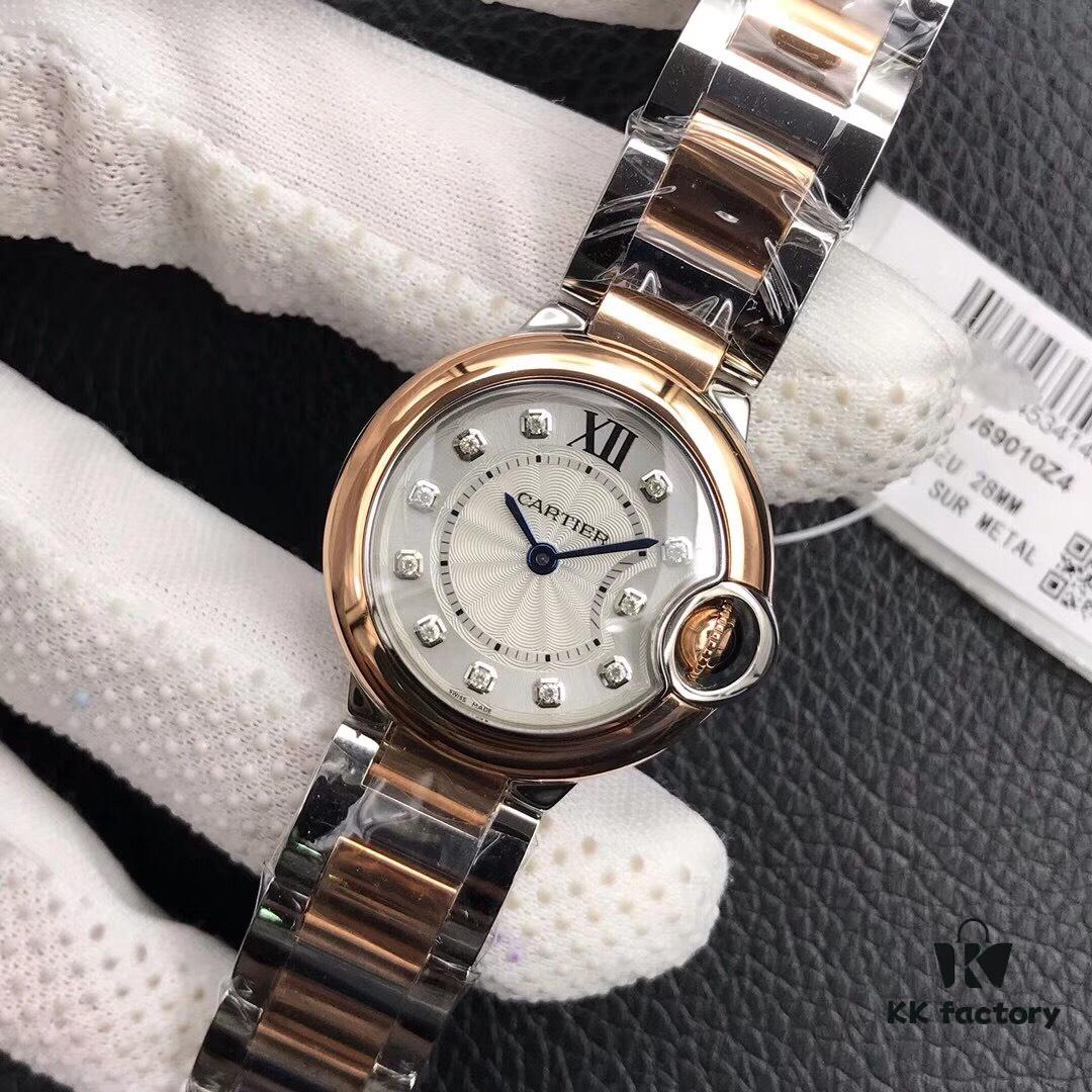 HBBV6 Release Cartier Ballon Bleu, Best Value Women's Model, Swiss Ronda Quartz Movement, 28mm Compact Elegant Design, Hardened Blue Steel Hands, Crown Faceted by Hand, Highly Recommended Premium Quality, Boutique-Level Craftsmanship You Deserve