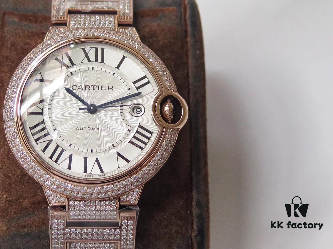 TW Production Cartier Royal-Level Fully Set Diamond Version 42mm Ballon Bleu