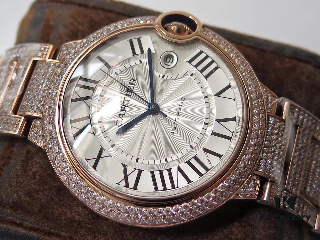 TW Production Cartier Royal-Level Fully Set Diamond Version 42mm Ballon Bleu