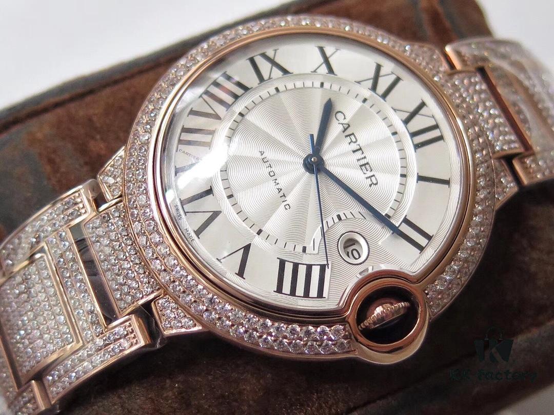 TW Production Cartier Royal-Level Fully Set Diamond Version 42mm Ballon Bleu