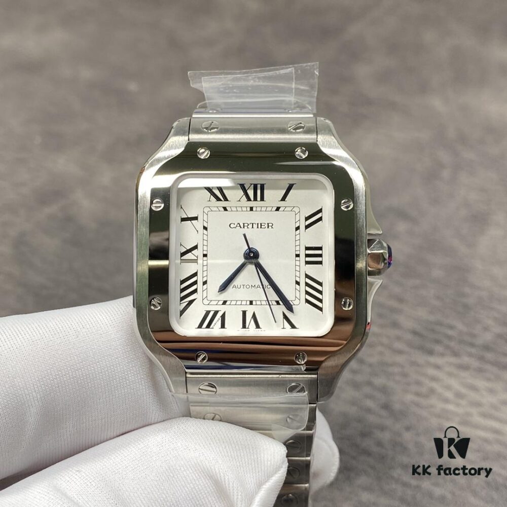 Cartier New Santos, V6 Factory Edition! 316 Material, Swiss Craftsmanship Fire-Blued Steel Hands, Swiss Anti-Reflective Coating, Scratch-Resistant and Fingerprint-Resistant Treatment!