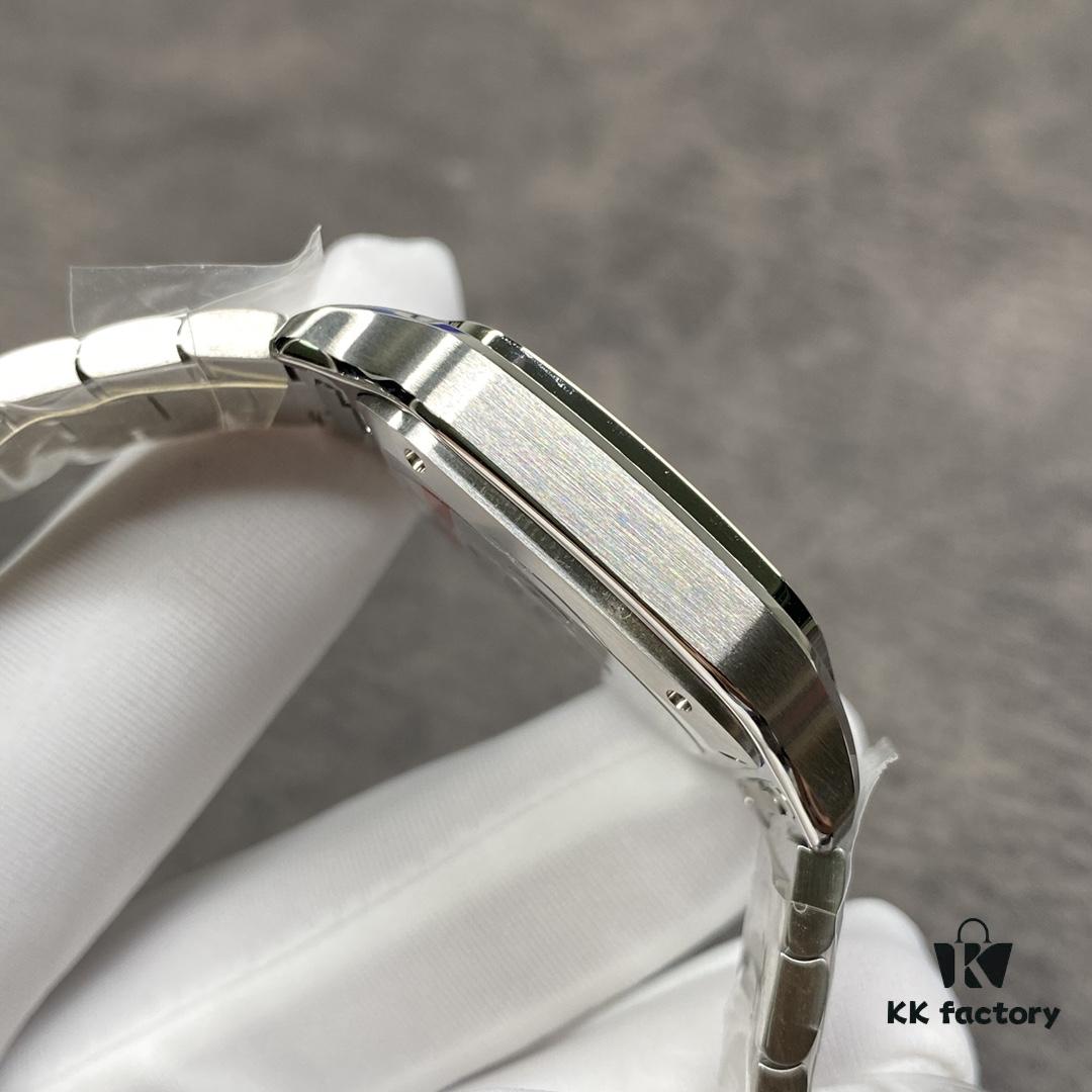 Cartier New Santos, V6 Factory Edition! 316 Material, Swiss Craftsmanship Fire-Blued Steel Hands, Swiss Anti-Reflective Coating, Scratch-Resistant and Fingerprint-Resistant Treatment!