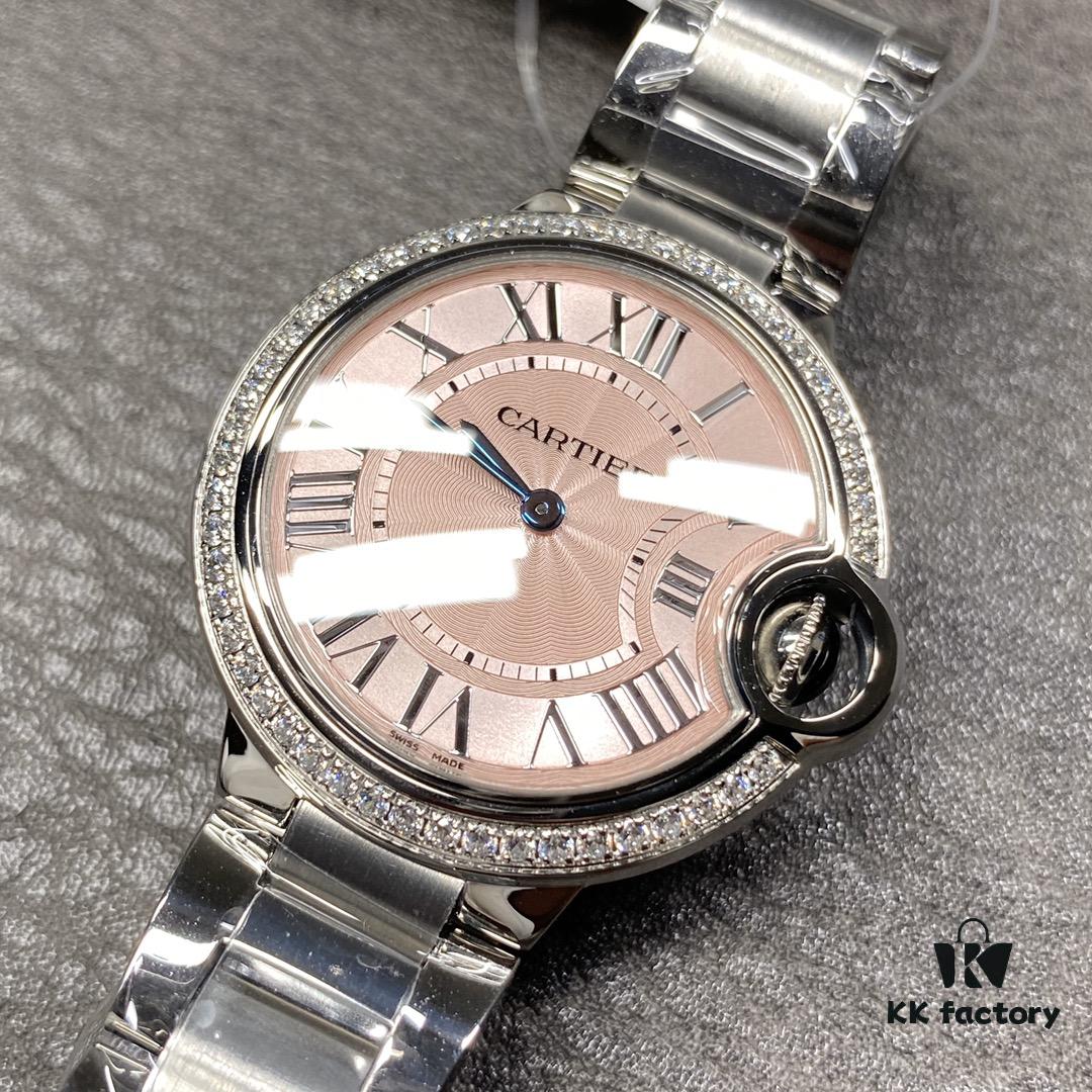 Cartier Ballon Bleu Series! Model WE9003Z3, 33mm Ladies' Watch Diameter