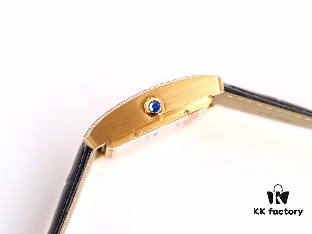 Taiwan Factory F5, Cartier Tank Series, Full Diamond Dial VS Upgraded Version, Andy Lau's British Tank Ultimate Edition, Square Men's Watch