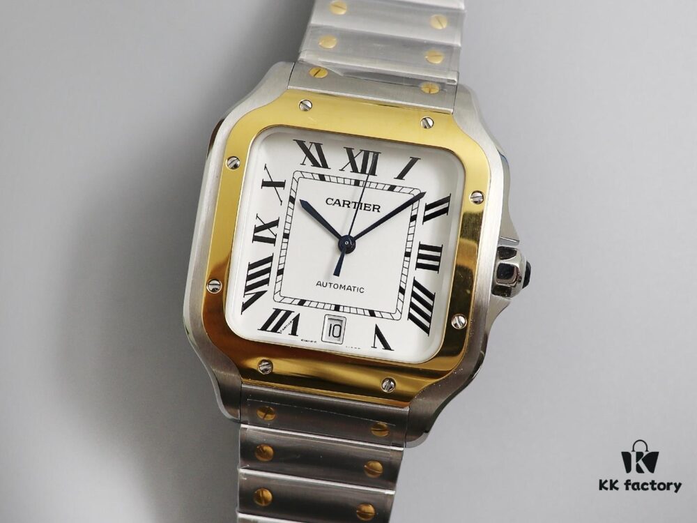 Men's Large-Sized Santos New Model by BV - Cartier Style