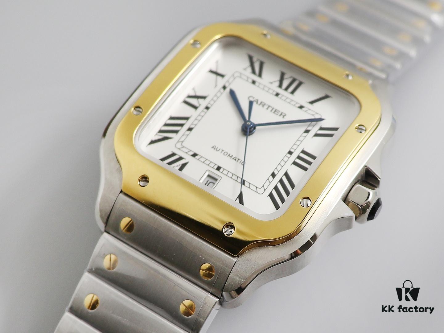 Men's Large-Sized Santos New Model by BV - Cartier Style