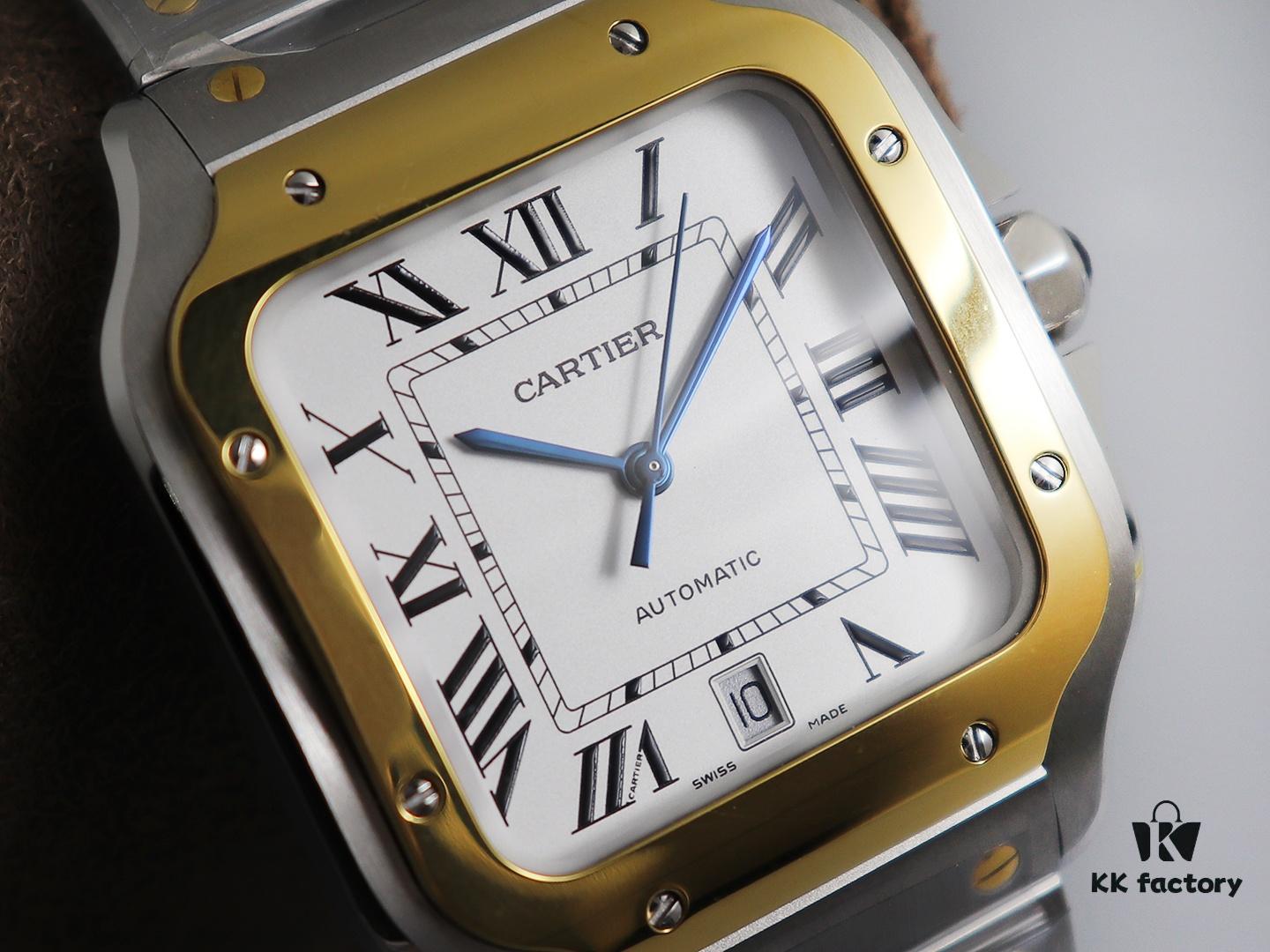 Men's Large-Sized Santos New Model by BV - Cartier Style