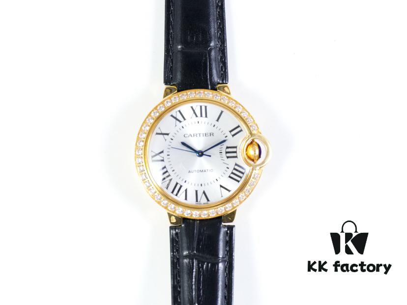 CD Factory Strongly Recommends👉 Cartier Blue Balloon 36mm, Original Size 1:1, Ultra-Thin Movement with Imported Movement